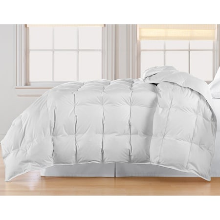 Blue Ridge Microfiber White Goose Down Comforter, White, King 033086